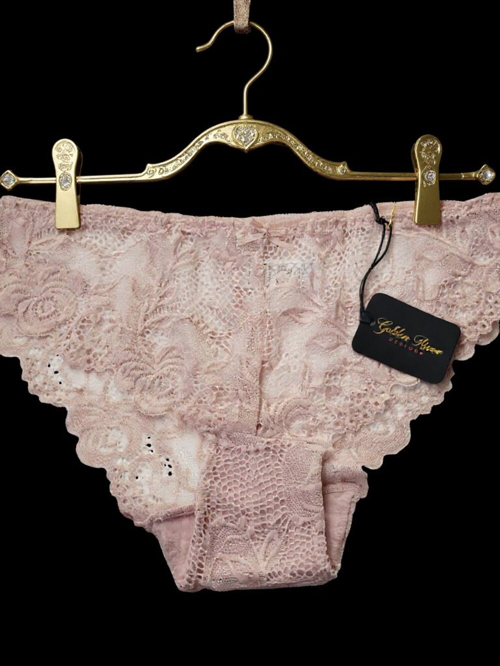 Brand New Floral Lace Panties - Petal Pink